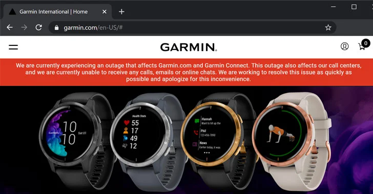 Smartwatch Maker Garmin Shuts Down Services After Ransomware Attack