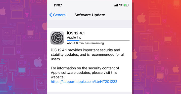 Apple Releases iOS 12.4.1 Emergency Update to Patch 'Jailbreak' Flaw