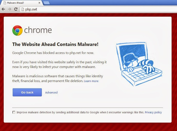 Google detected Malware on PHP.net website; Flagged as 'Suspicious' site