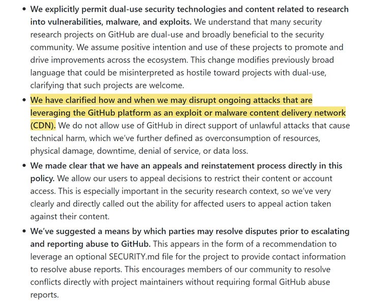 GitHub hacking policy