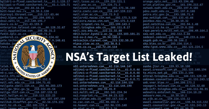 Shadow Brokers reveals list of Servers Hacked by the NSA