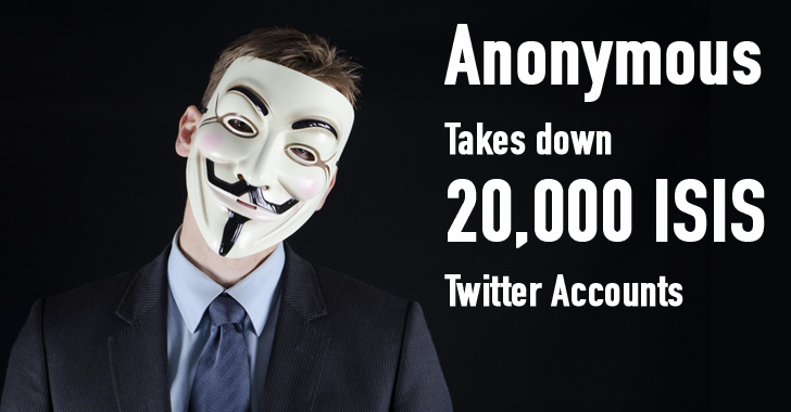 Anonymous Hacking Group Takes Down 20,000 ISIS Twitter accounts