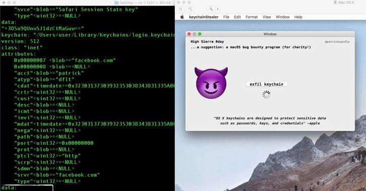 Apple macOS High Sierra Exploit Lets Hackers Steal Keychain Passwords in Plaintext