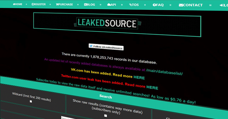 Breach Database Site 'LeakedSource' Goes Offline After Alleged Police Raid