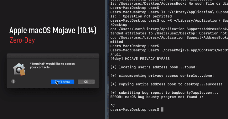ex-NSA Hacker Discloses macOS Mojave 10.14 Zero-Day Vulnerability