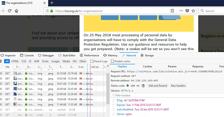 Testing your web browser for cryptojacking