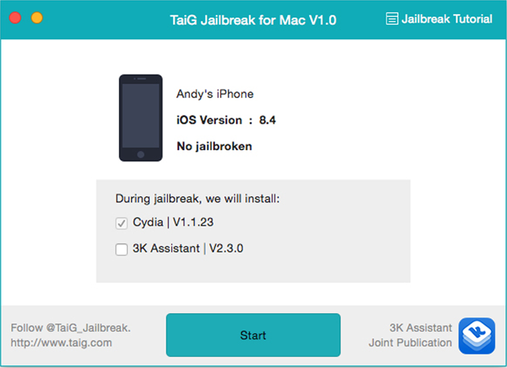 Untethered TaiG Jailbreak Tool for iOS 8.4 [Mac OS X version] Released