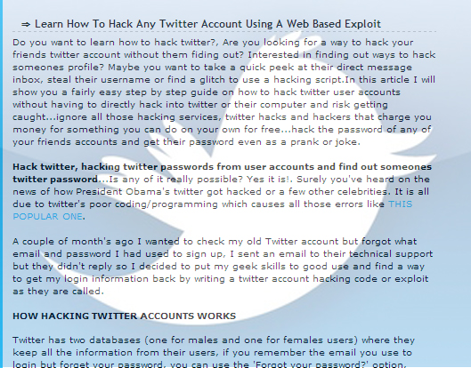 Art of twitter account hacking, now or never !