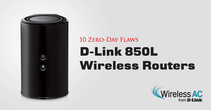 Researcher Discloses 10 Zero-Day Flaws in D-Link 850L Wireless Routers