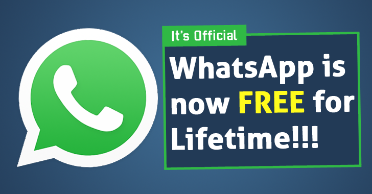 WhatsApp is Now Free For Lifetime