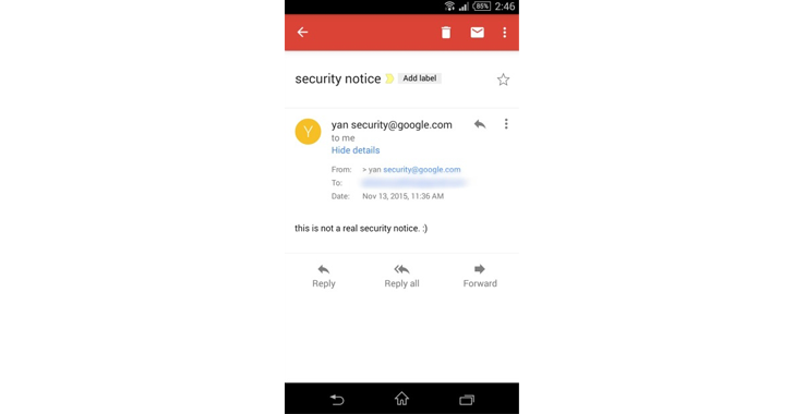 Gmail Android App Bug Allows anyone to Send Spoofed Emails