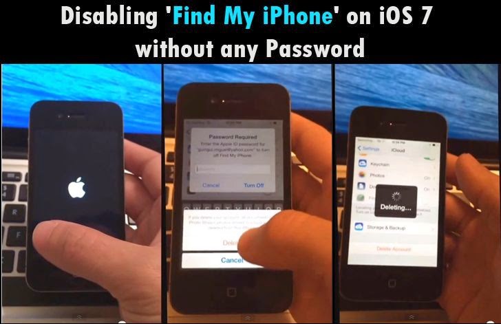 Disabling 'Find My iPhone' on iOS 7 without any Password