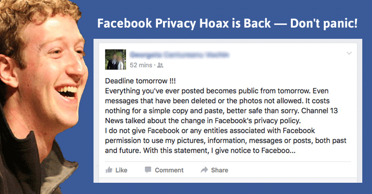 Facebook is Going to make all your Private Photos Public Tomorrow — It's a Hoax!