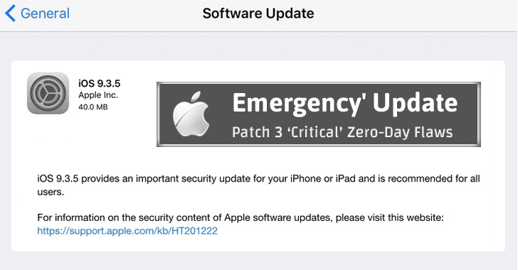 Apple releases 'Emergency' Patch after Advanced Spyware Targets Human Rights Activist