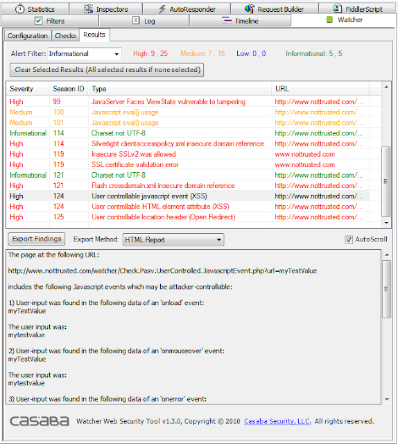 Watcher v1.5.1  security testing tool and passive vulnerability