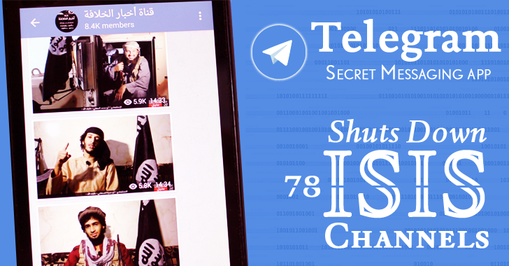 Telegram — Secret Messaging app — Shuts Down 78 ISIS Channels