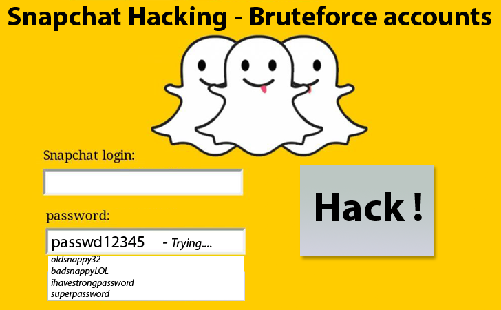 Snapchat user accounts vulnerable to Brute-Force Attack