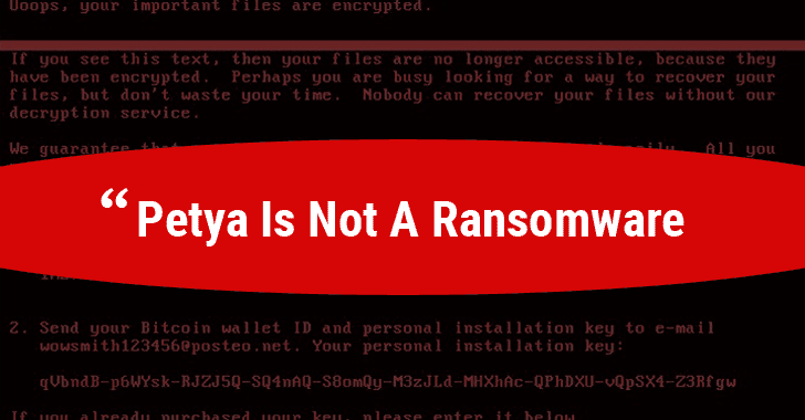 Turns Out New Petya is Not a Ransomware, It’s a Destructive Wiper Malware