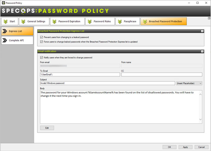 Specops Password Policy