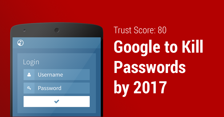Google Trust API plans to replace your Passwords with Trust Score