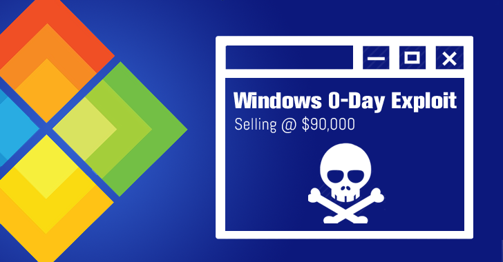 Hackers Selling Unpatched Microsoft Windows Zero-Day Exploit for $90,000