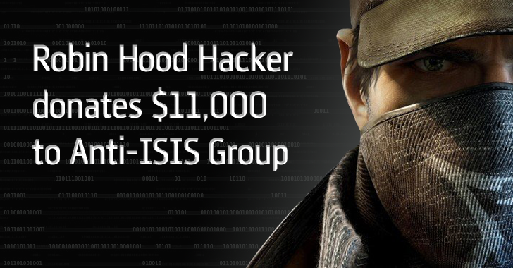 Hacker Steals Money from Bank and Donates $11,000 to Anti-ISIS Group