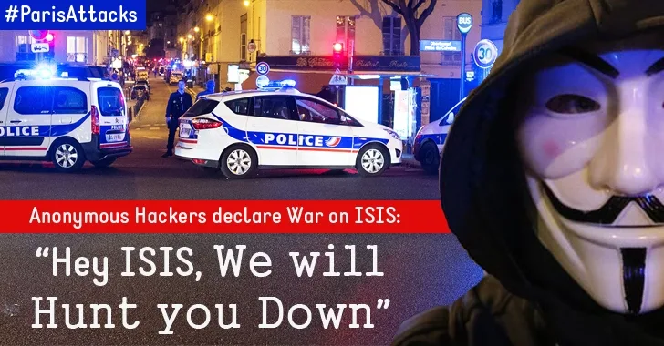 #ParisAttacks — Anonymous declares War on ISIS: 'We will Hunt you Down!'