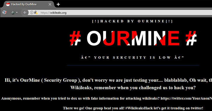 Oops! WikiLeaks Website Defaced By OurMine