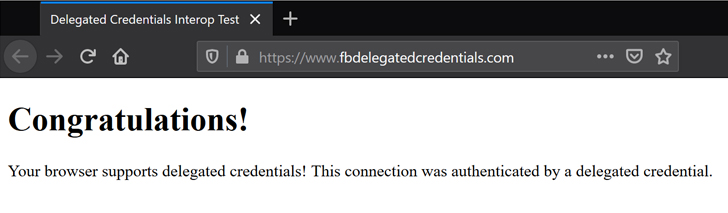 firefox delegated credentials for tls
