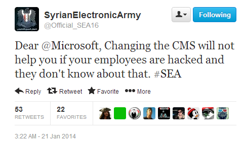 Syrian Electronic Army kept their promise - Microsoft Office blog hacked