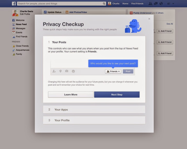 Facebook Rolling Out Privacy Checkup