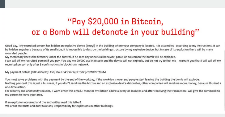 Fake Bomb Threat Emails Demanding Bitcoins Sparked Chaos Across US, Canada