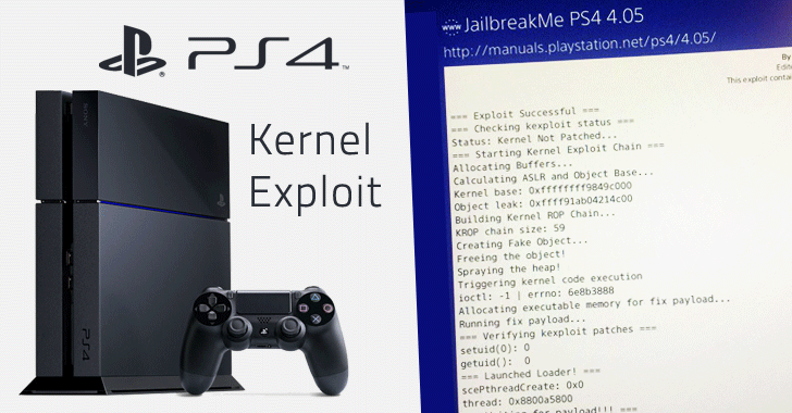 Kernel Exploit for Sony PS4 Firmware 4.05 Released, Jailbreak Coming Soon