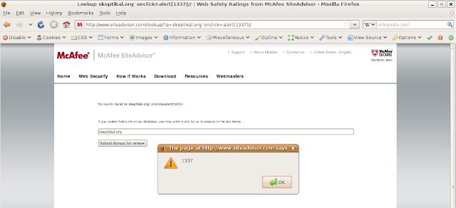 Multiple Vulnerability in McAfee Website , XSS and Other Attacks !