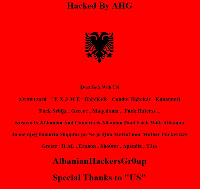 20 Serbian sites Hacked by AHG-CREW !