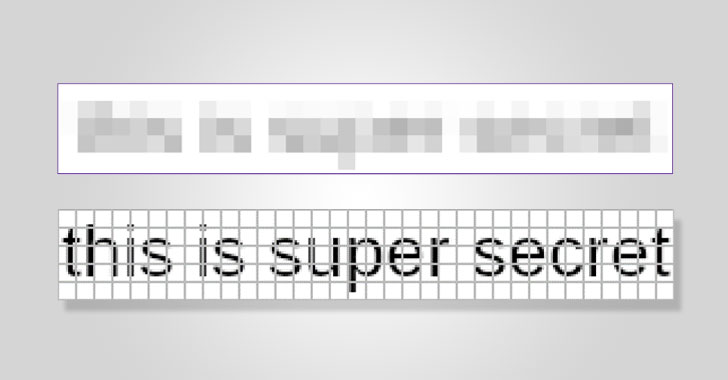 Pixelated Text from Redacted Documents