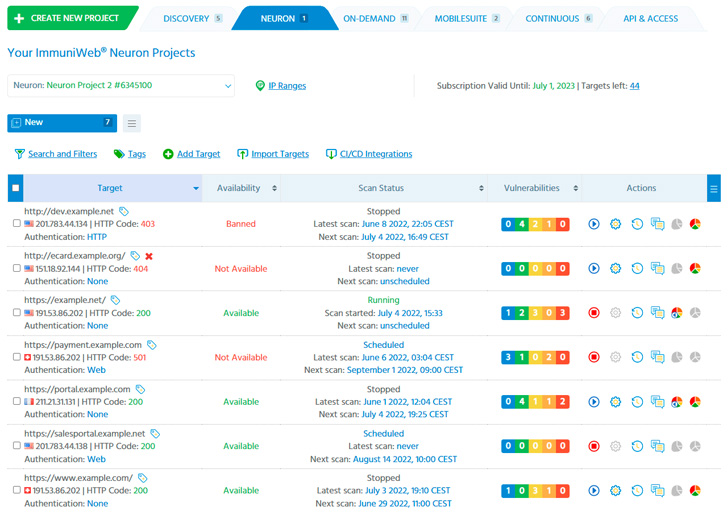 Web and API Security Scanning