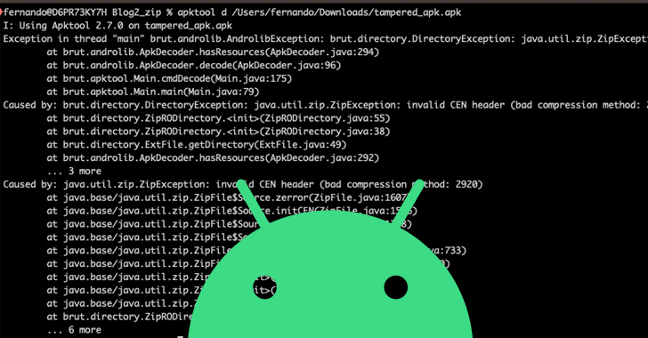 Miles de aplicaciones de malware de Android usan compresión APK oculta para evadir la detección