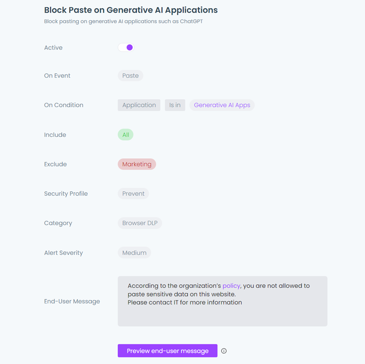 LayerX Dashboard