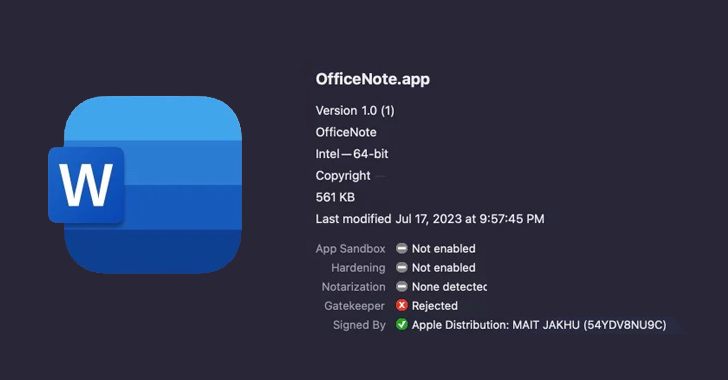 Read more about the article New Variant of XLoader macOS Malware Disguised as ‘OfficeNote’ Productiveness App