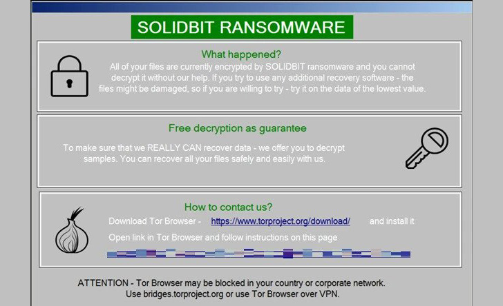 Malware de ransomware SolidBit