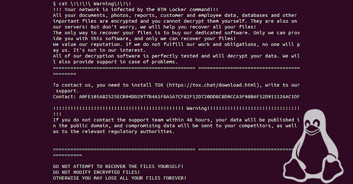 RTM Locker's First Linux Ransomware Strain Targeting NAS and ESXi Hosts