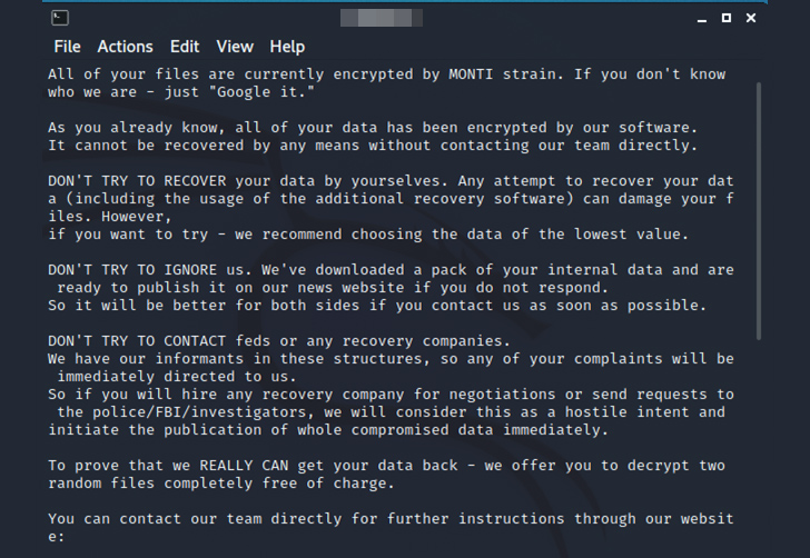 Monti Ransomware