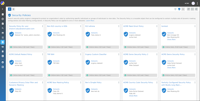 Satori automated data security platform